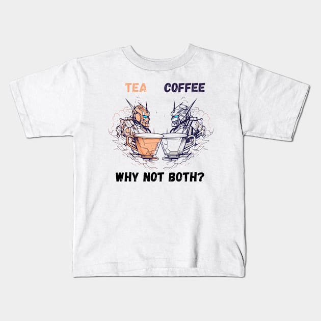 Clash of Brews - Team Tea vs. Team Coffee Design Kids T-Shirt by SzlagRPG